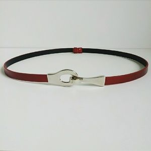 NWOT Skinny Red Belt